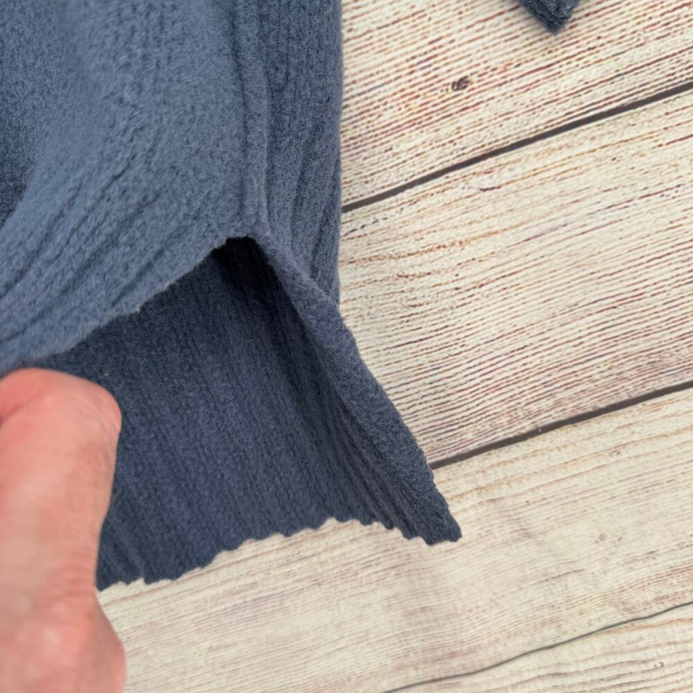 Free People High Low Boxy Oversized Sweater Womens Small Blue Rough Seam - Picture 5 of 12